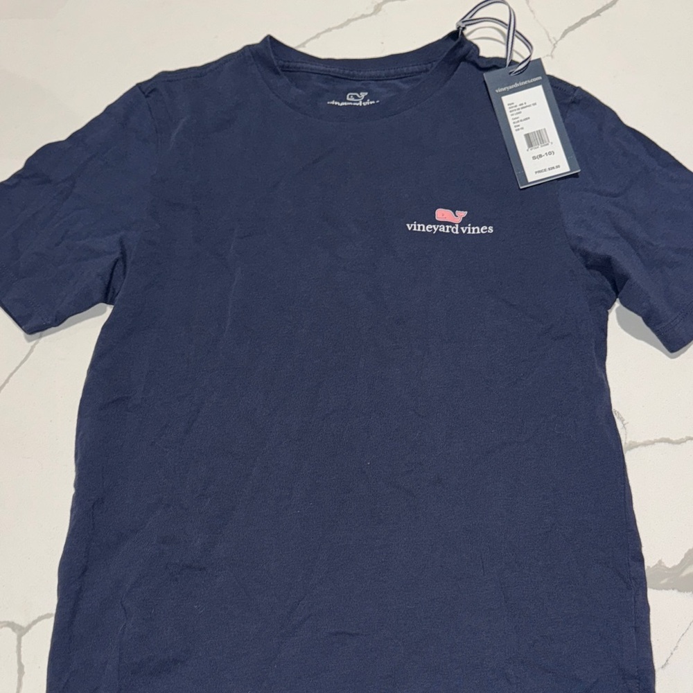 Kids Vineyard Vines T Shirt Short Sleeve Navy S NWT